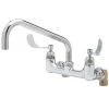 T&S Brass And Bronze Works T&S B-0290-01 Wall Mount Kettle And Pot Sink Mixing Faucet With 8" Adjustable Centers, 16" Big Flo Swing Nozzle, And 00LL Street Elbows