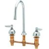 T&S Brass And Bronze Works T&S B-2851-133X-VR Deck Mount Vandal Resistant Easy Install Faucet With 8" Centers, 5 3/4" Gooseneck, And Eterna Cartridges