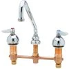T&S Brass And Bronze Works T&S B-2855-WS Deck Mount WaterSense Easy Install 1.5 GPM Faucet With 8" Centers, 9" Swing Nozzle, And Eterna Cartridges