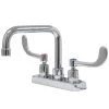 Advance Tabco K-208 6" Deck Mount Extended Spout Faucet With Wrist Handles And 4" Centers