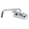 T&S Brass And Bronze Works Equip By T&S 5F-4WLX06 Wall Mounted Faucet With 6 1/8" Swing Spout, 2.2 GPM Aerator, 4" Centers, And Lever Handles