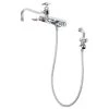 T&S Brass And Bronze Works T&S B-1157 Wall Mounted Workboard Faucet With Spray Valve And 8" Centers - 8" Swing Nozzle