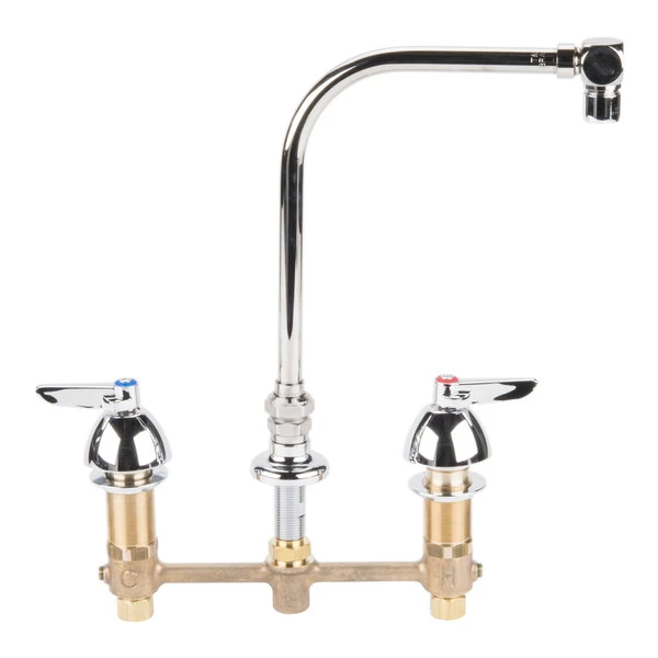 T&S Brass And Bronze Works T&S B-2853-RSW Deck Mount Easy Install 2.2 GPM Faucet With 8" Centers, 7" Gooseneck, And Quarter Turn Eterna Cartridges - Image 4
