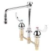 T&S Brass And Bronze Works T&S B-2863 Deck Mount Easy Install 2.2 GPM Faucet With 8" Centers, 8 1/2" Gooseneck, 4" Wrist Action Handles, Eterna Cartridges, And Vacuum Breaker
