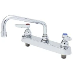 T&S Brass And Bronze Works T&S B-1122 Deck Mounted Workboard Faucet With 8" Centers - 10" Swing Nozzle