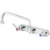 T&S Brass And Bronze Works T&S B-1126 Wall Mounted Workboard Faucet With 8" Centers - 8" Swing Nozzle