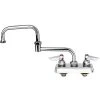 T&S Brass And Bronze Works T&S B-1130 Deck Mounted Workboard Faucet With 3 1/2" Centers - 18" Double Jointed Swing Nozzle
