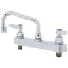T&S Brass And Bronze Works T&S B-1120-QT-WS 1.5 GPM Deck Mount Workboard Faucet With 8" Centers, 6" Swing Nozzle, Escutcheon, And Tailpieces