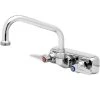 T&S Brass And Bronze Works T&S B-1117 Wall Mounted Workboard Faucet With 4" Centers - 10" Swing Nozzle