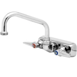 T&S Brass And Bronze Works T&S B-1117 Wall Mounted Workboard Faucet With 4" Centers - 10" Swing Nozzle
